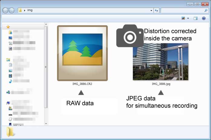 What is Automatic distortion correction using JPEG?