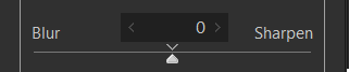 Blurred/sharp periphery sliders