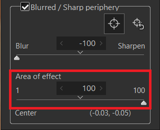 Blurred periphery 1-3ctrl