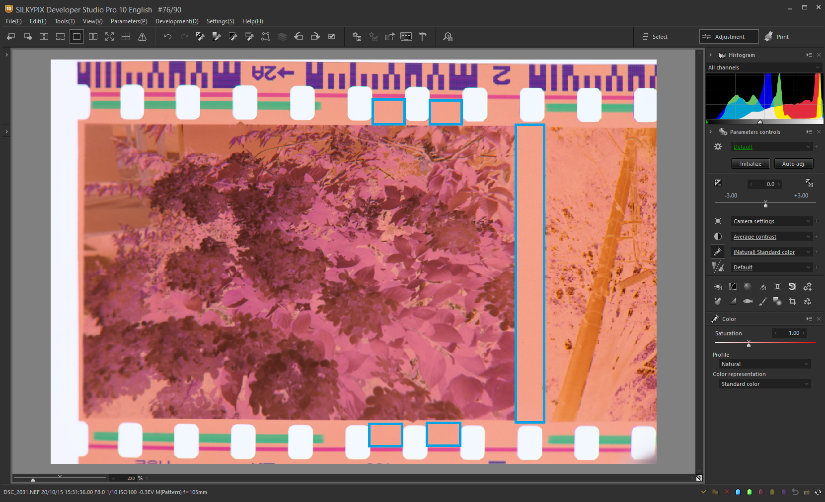 the Negative film inversion tool 1-2