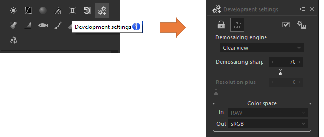 Development settings