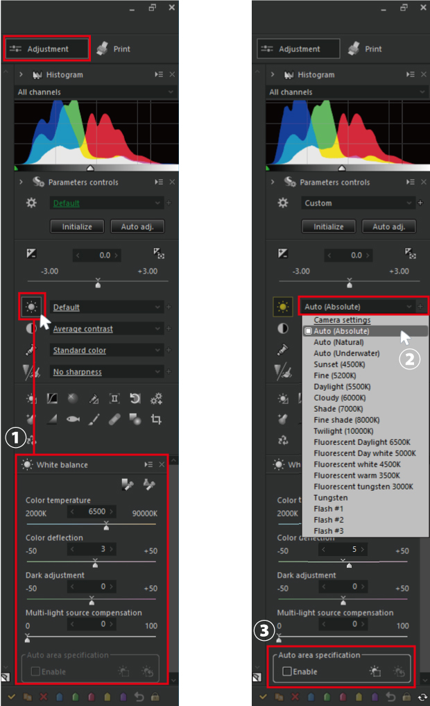 How to use the Auto area specification tool