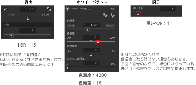 RAW現像で綺麗に仕上げる基本調整