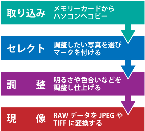 RAW現像全体の流れ