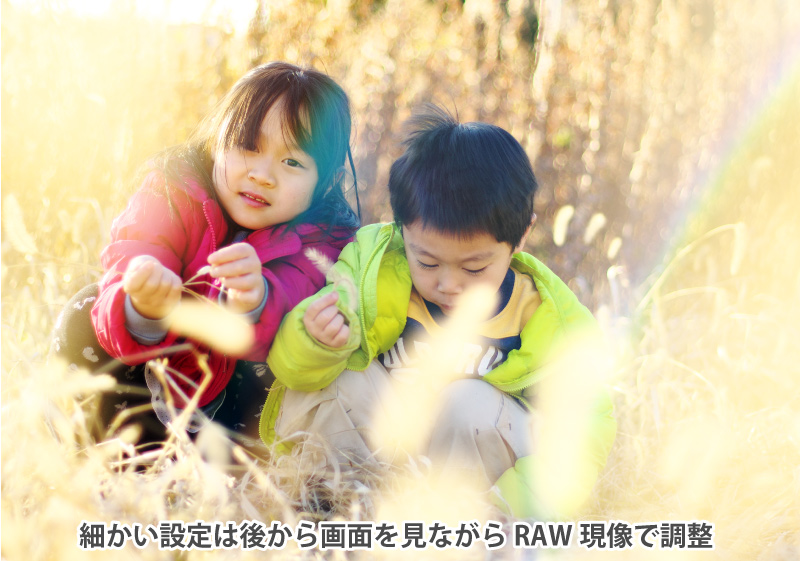 RAW現像で調整